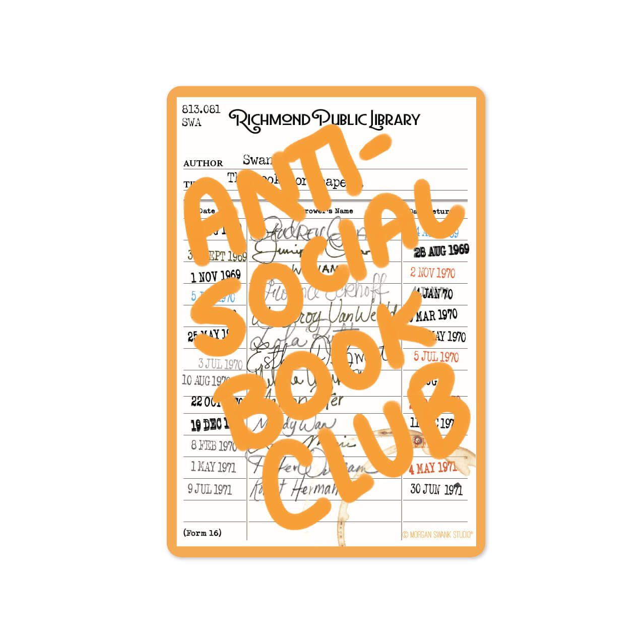 Anti-Social Book Club Sticker - Case of 6