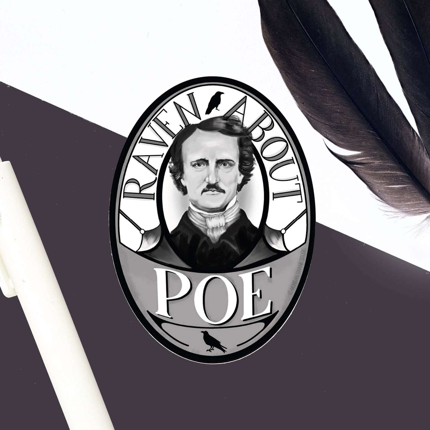 Poe Book Author Cameo Sticker - Case of 6