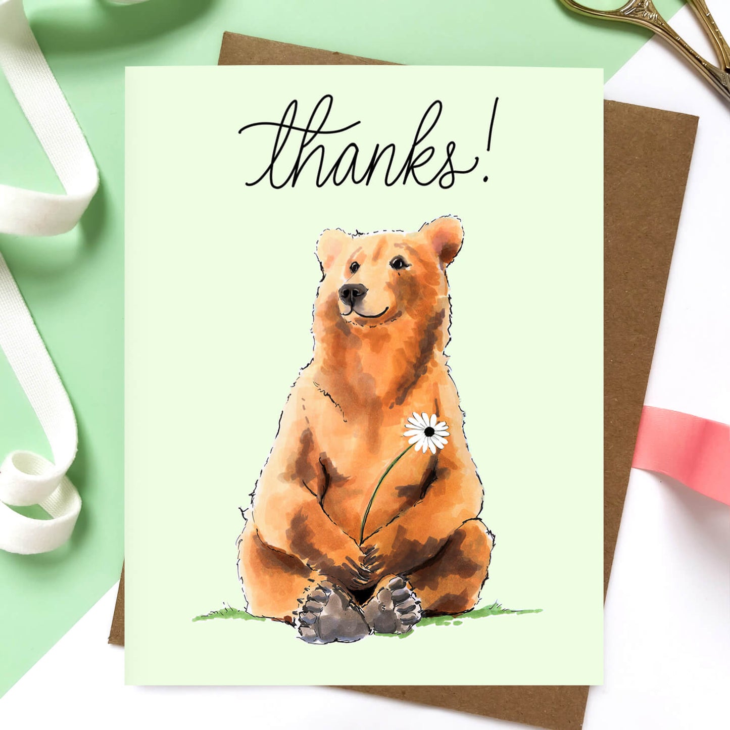 Bear Thank You Card - Case of 6