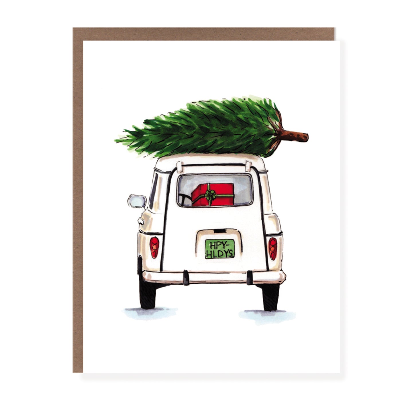 Holiday White Car Card - Case of 6