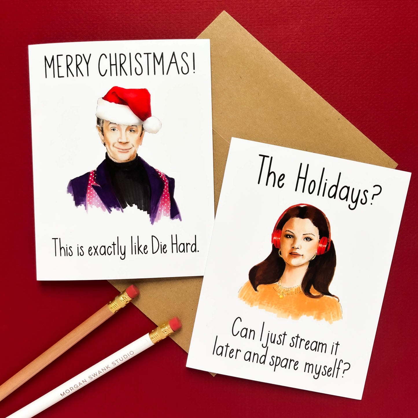 Only Murders Oliver Die Hard Christmas Card - Case of 6