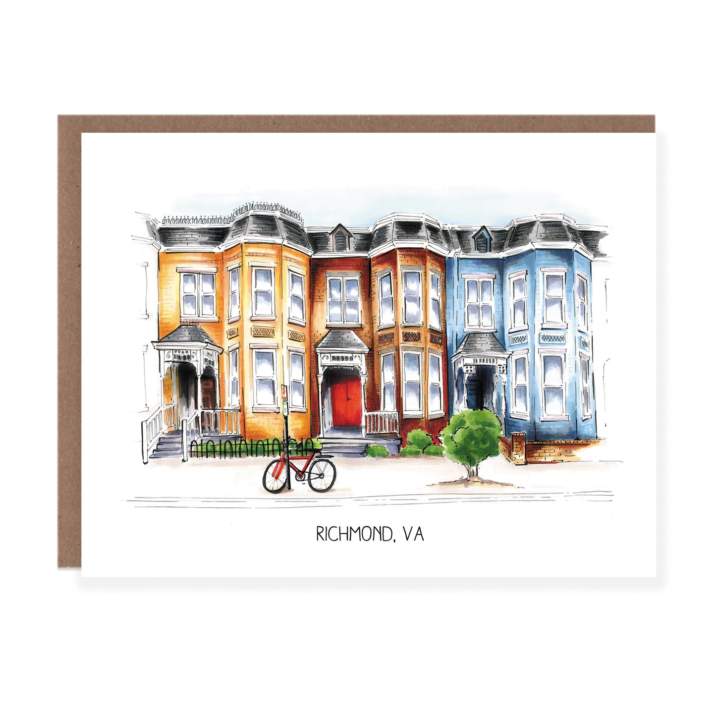 Richmond, Virginia Row House Card - Case of 6