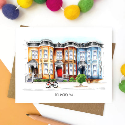 Richmond, Virginia Row House Card - Case of 6