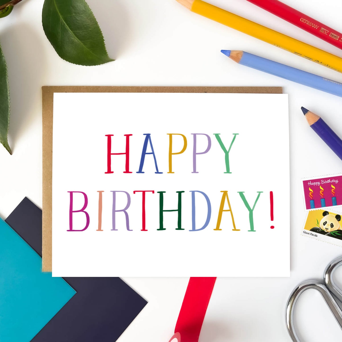 Multi Block Happy Birthday Card