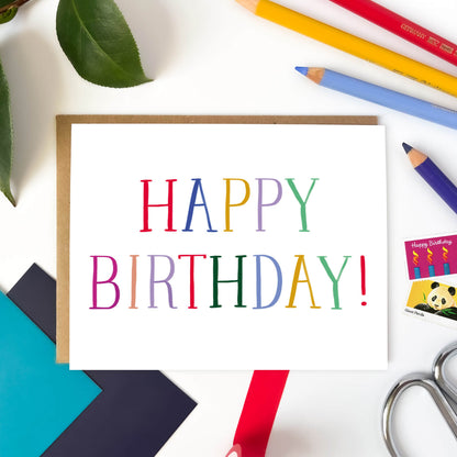 Multi Block Happy Birthday Card