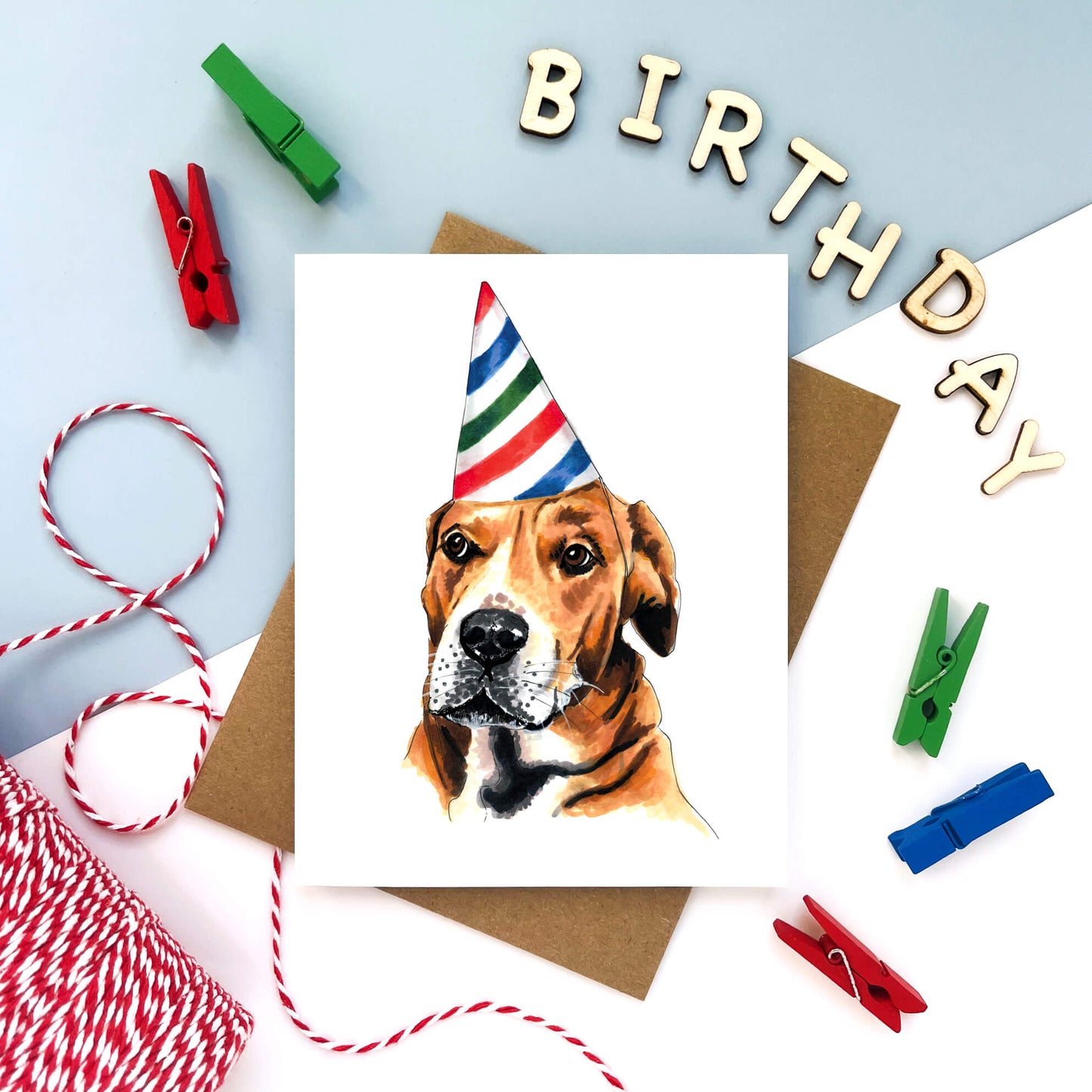 Party Hat Dog Card - Case of 6