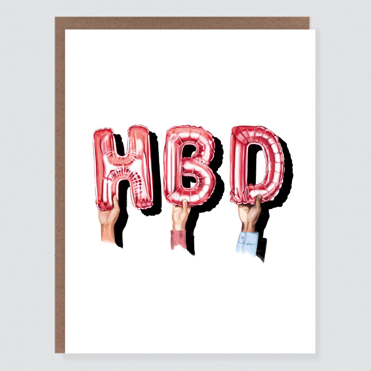 Balloon HBD Birthday Card - Case of 6