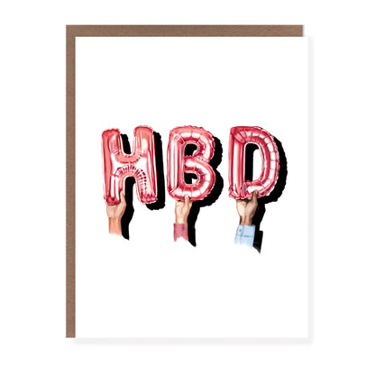 Balloon HBD Birthday Card - Case of 6