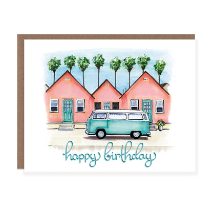 Happy Birthday Blue Van Card - Case of 6