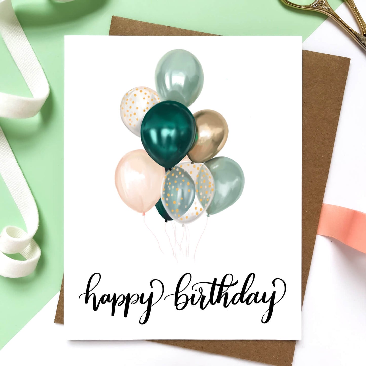 Round Balloon Birthday Card - Case of 6