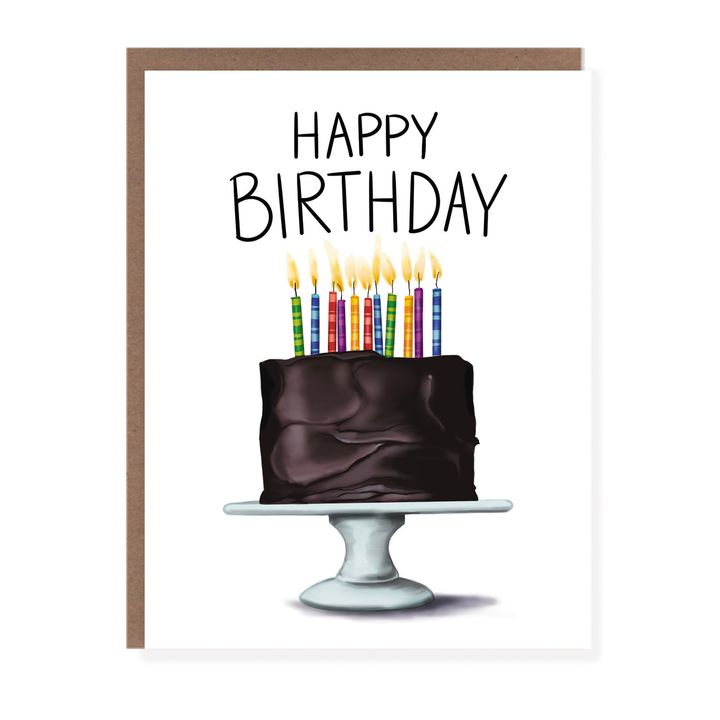 Chocolate Birthday Cake Card - Case of 6