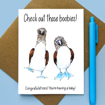 Boobies Pregnancy Card - Case of 6