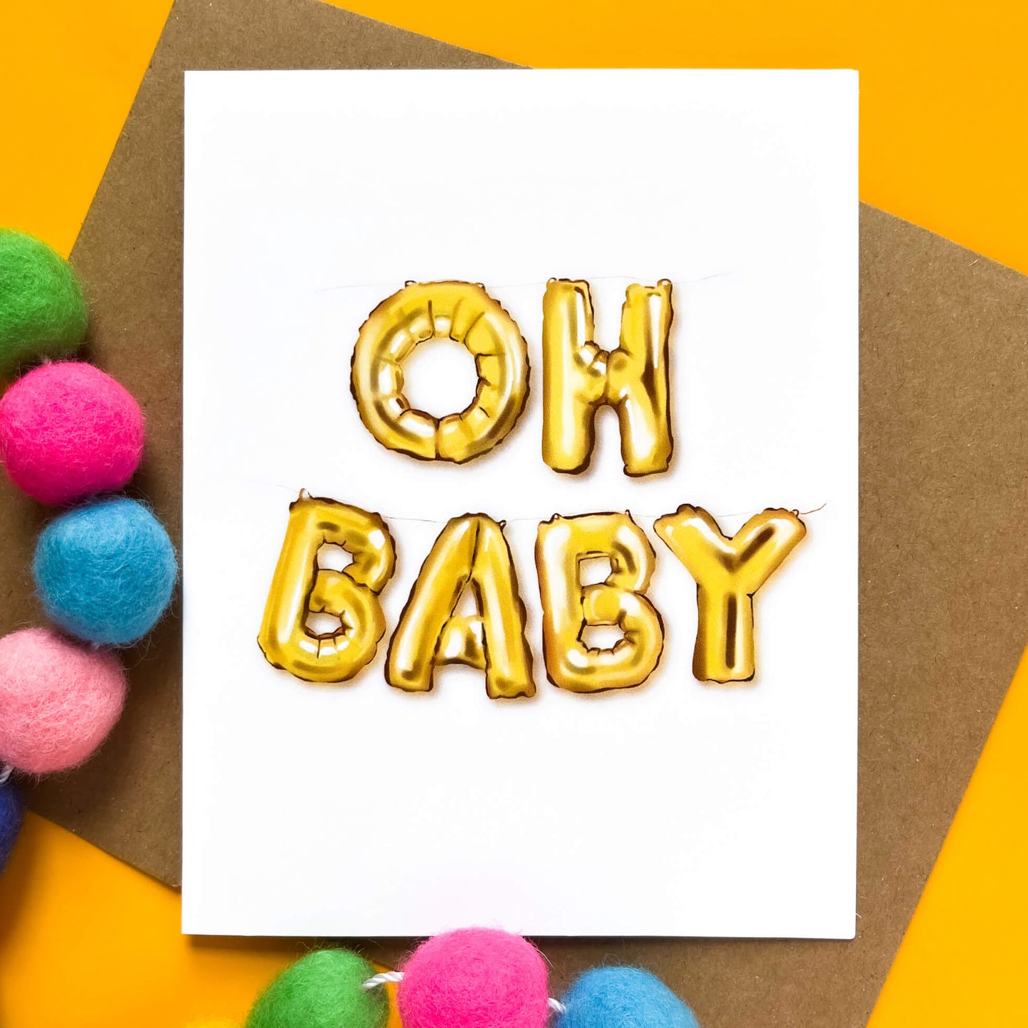 Oh Baby Balloon Card - Case of 6