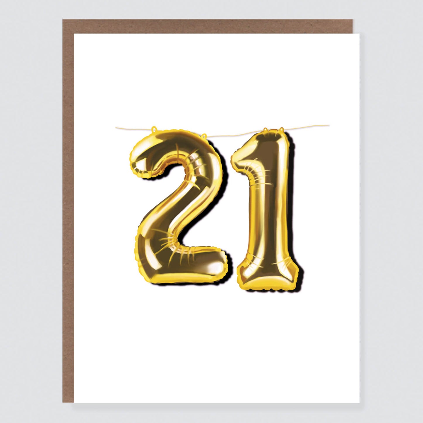 21 Balloon Birthday Card - Case of 6