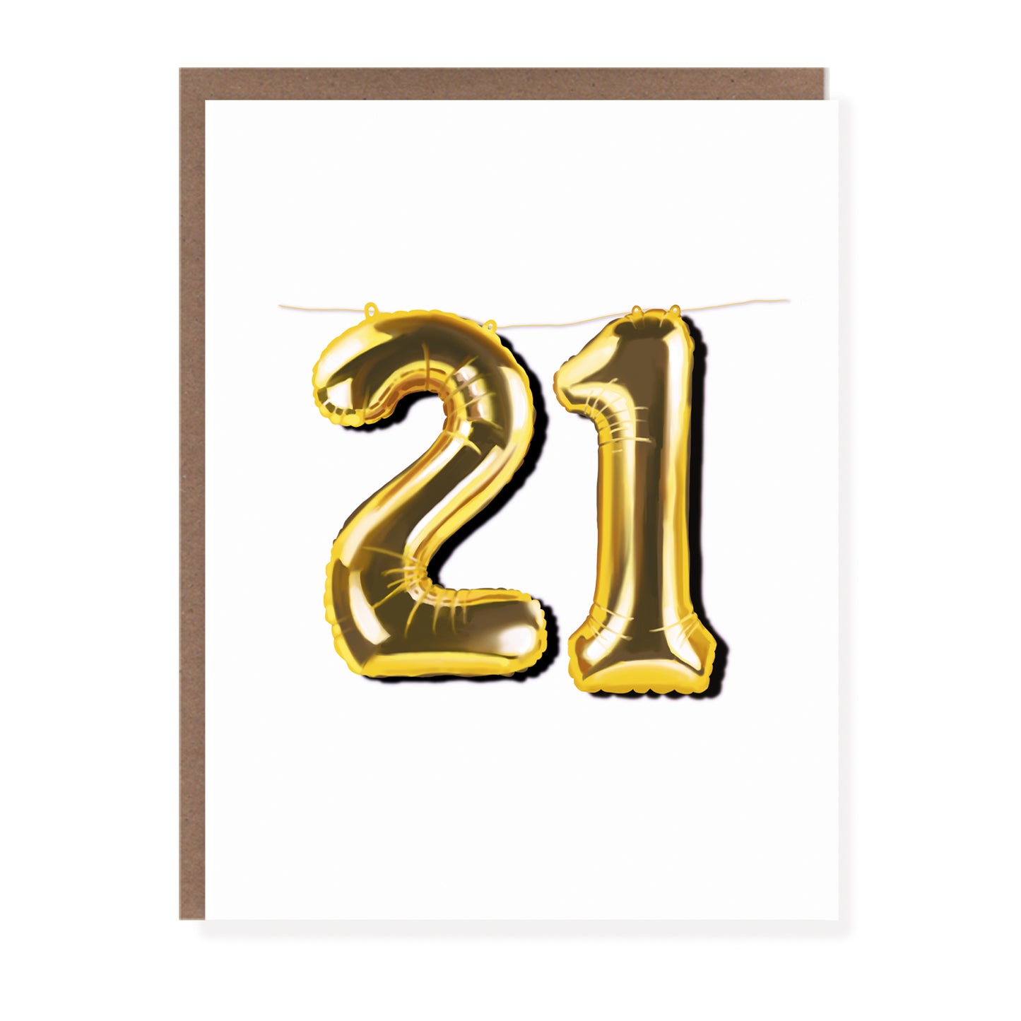 21 Balloon Birthday Card - Case of 6