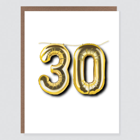 30 Balloon Birthday Card - Case of 6