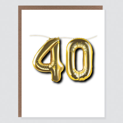 40 Balloon Birthday Card - Case of 6