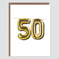 50 Balloon Birthday Card - Case of 6