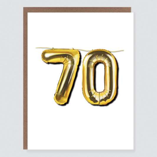 70 Balloon Birthday Card - Case of 6