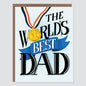 World's Best Dad Medal Father's Day Card - Case of 6