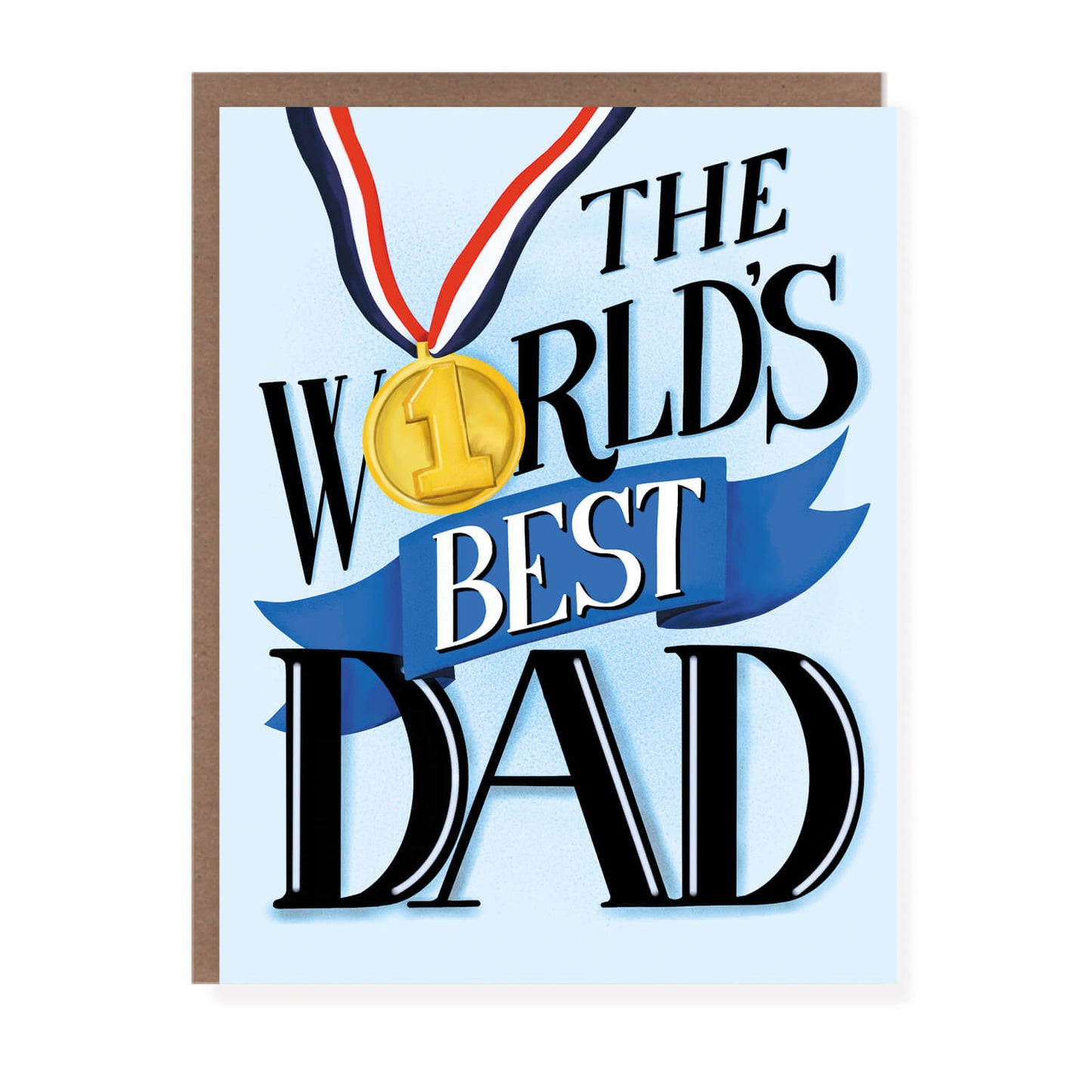 World's Best Dad Medal Father's Day Card - Case of 6