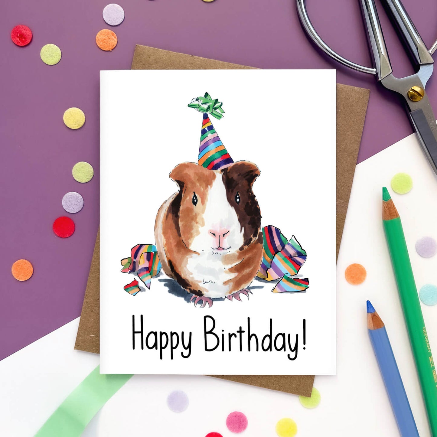 Guinea Pig Birthday Card - Case of 6