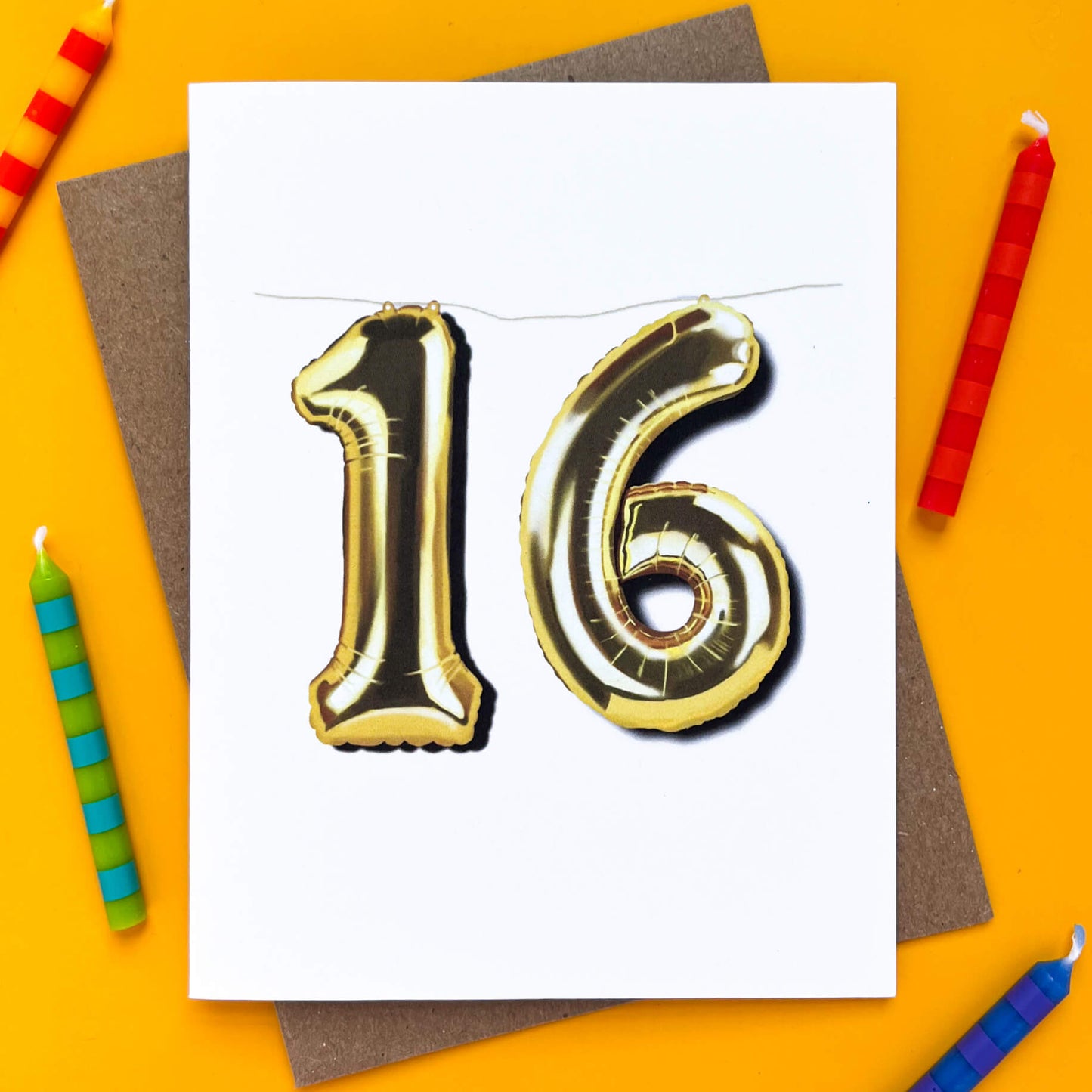 16 Balloon Birthday Card - Case of 6