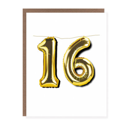 16 Balloon Birthday Card - Case of 6