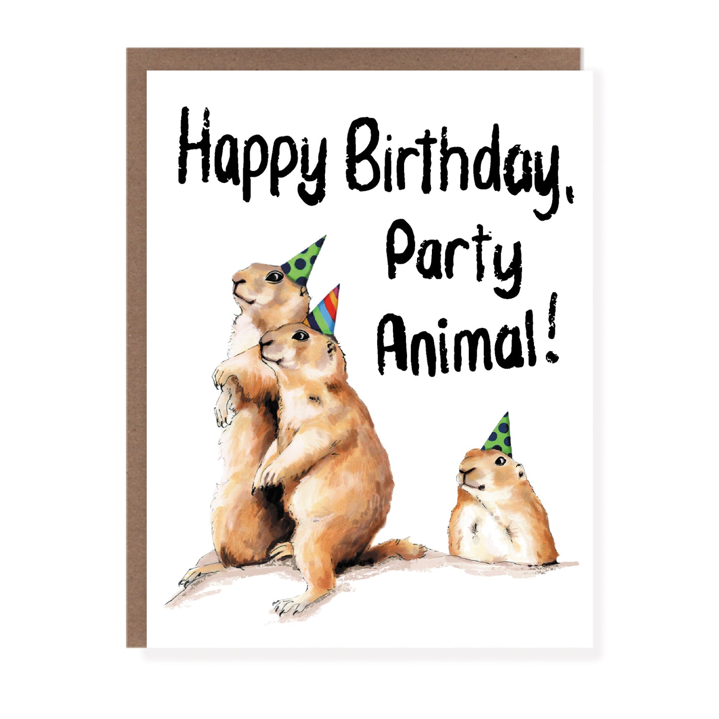 Party Animals Prairie Dogs Birthday Card - Case of 6