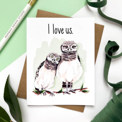 I Love Us Owls Card - Case of 6