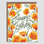 California Poppies Floral Birthday Card