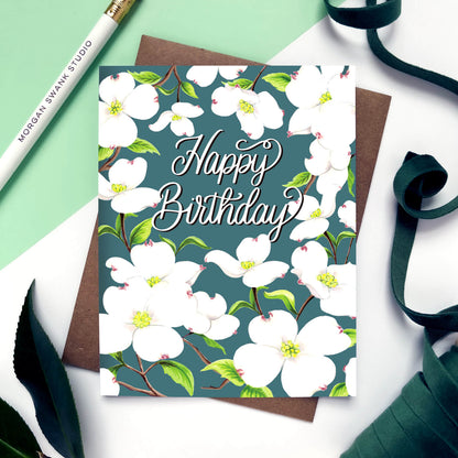 Dogwood Floral Birthday Card - Case of 6