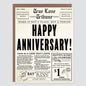 Newspaper Anniversary Love Card - Case of 6