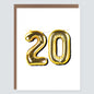 20 Balloon Milestone Birthday Card  - Case of 6