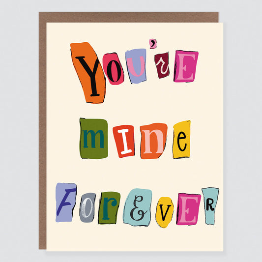Mine Forever Ransom Note Love Card - Case of 6