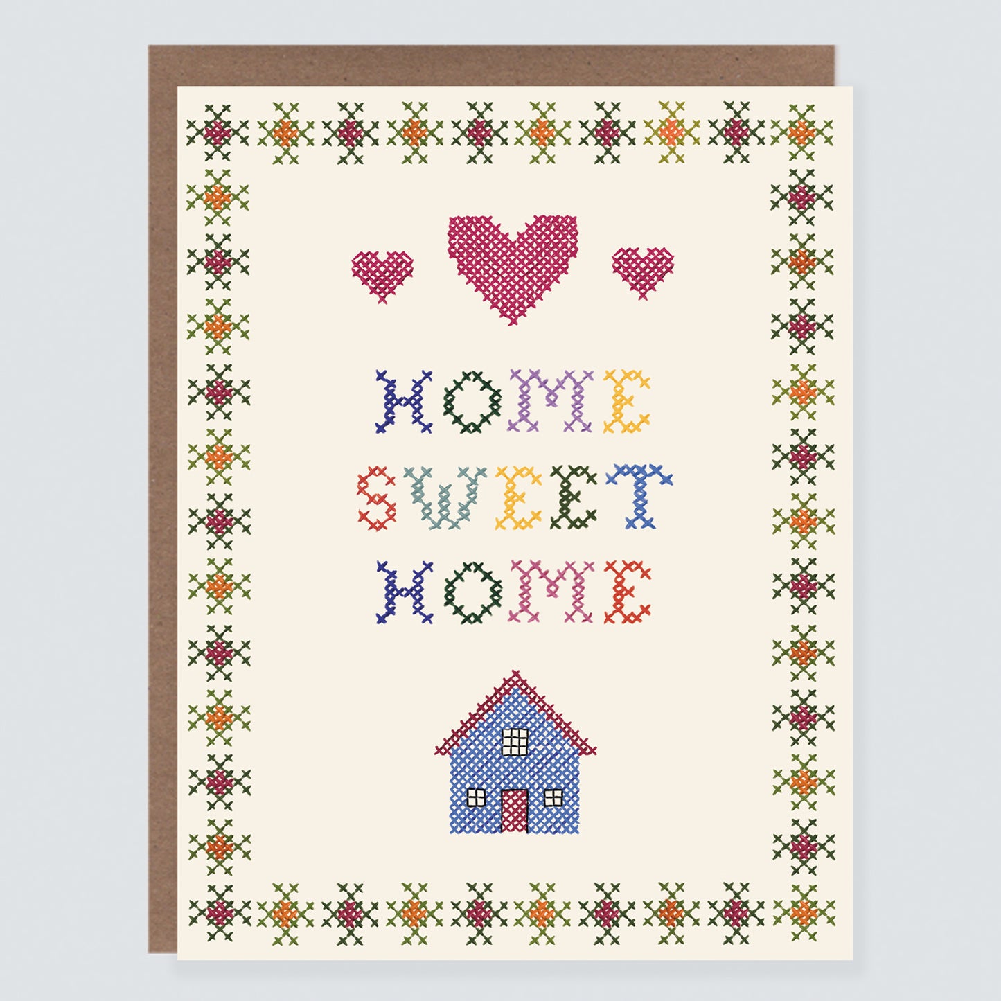 New Home Cross Stitch Card