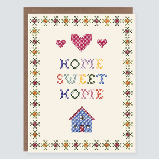 New Home Cross Stitch Card