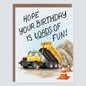 Construction Truck Birthday Card