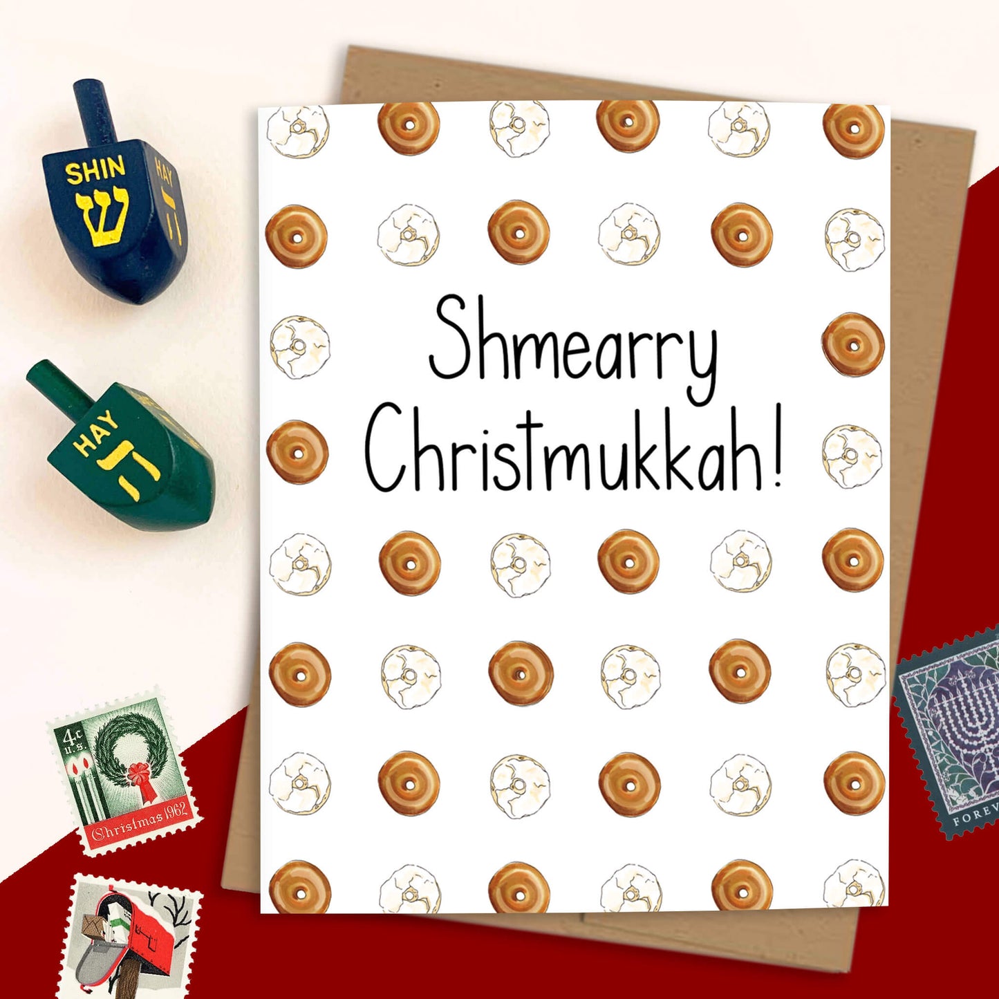 Shmearry Christmukkah | Hanukkah and Christmas Card