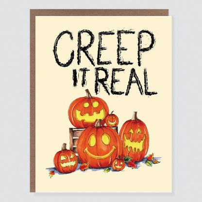 Creep It Real Pumpkins Card - Case of 6