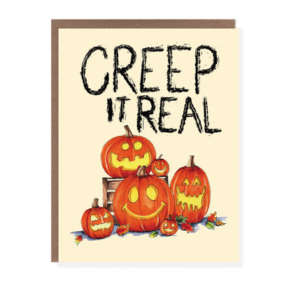 Creep It Real Pumpkins Card - Case of 6