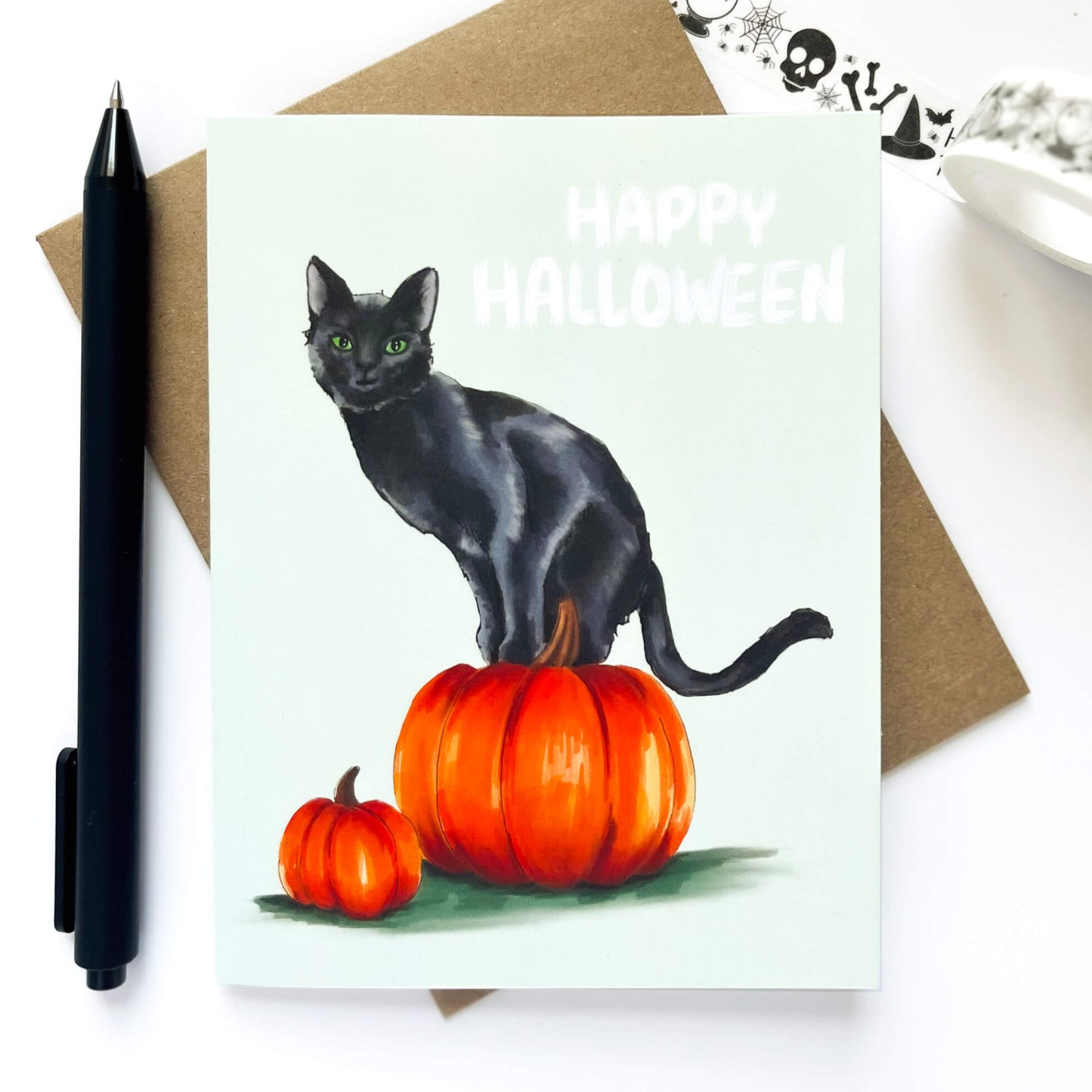 Halloween Black Cat Card - Case of 6