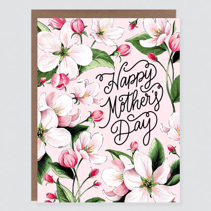 Mother's Day Apple Blossom Floral Card - Case of 6