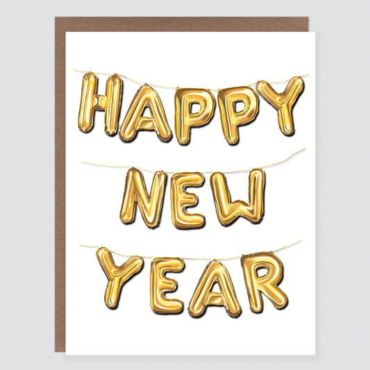 New Year Balloon Card - Case of 6