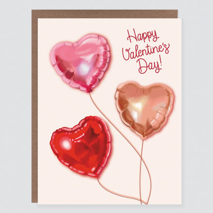 Heart Balloons Valentines Love Card - Case of 6