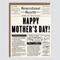 Newspaper Mother's Day Card - Case of 6