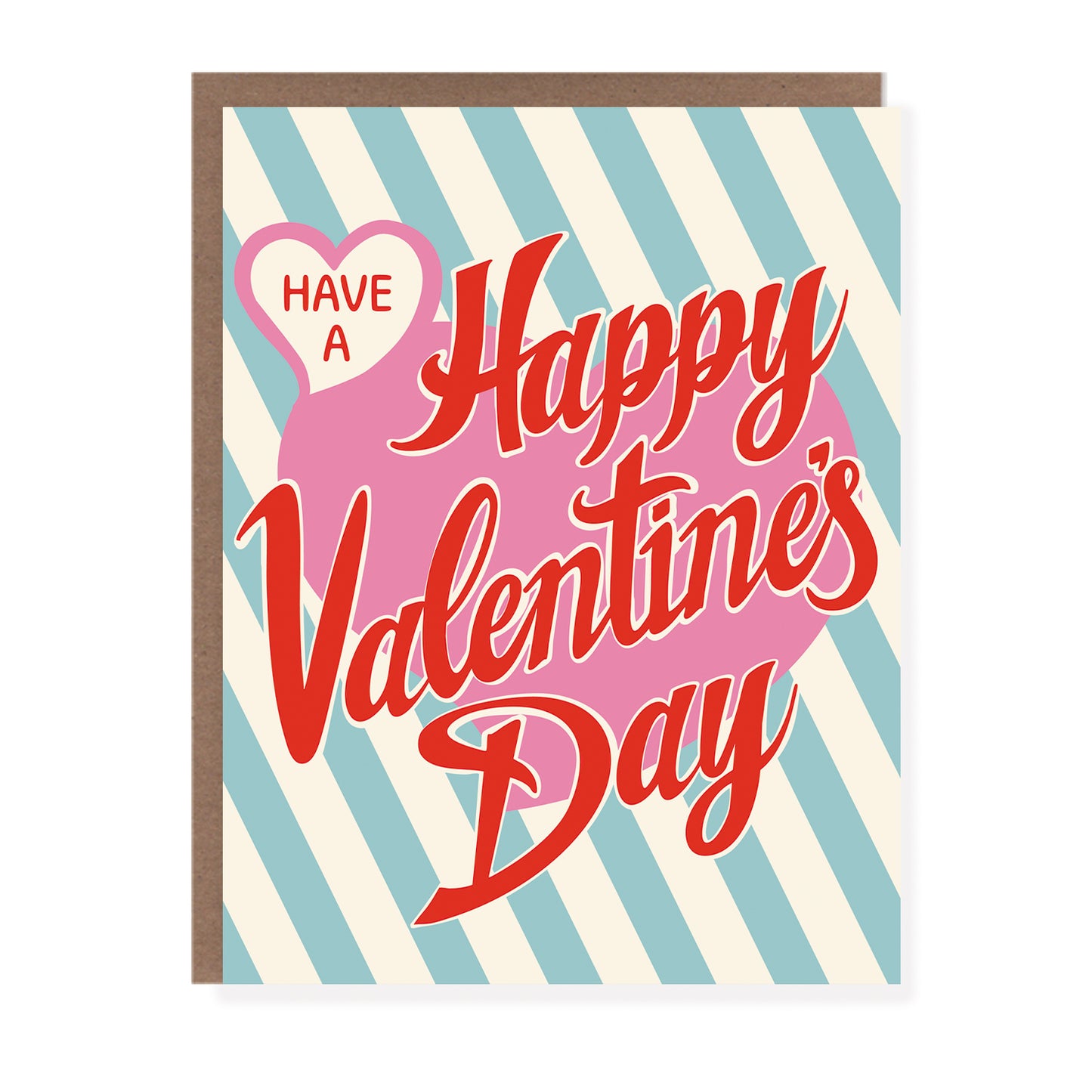 Retro Stripes Valentine's Day Card - Case of 6
