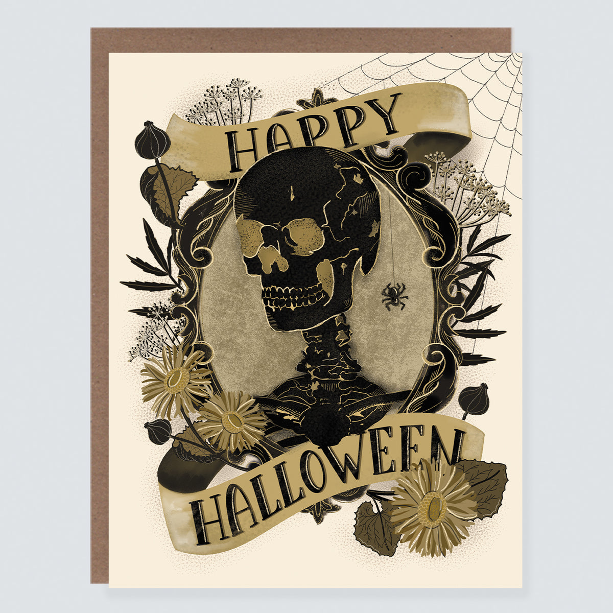Skeleton Cameo Halloween Card