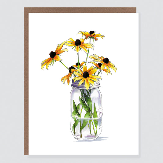 Mason Jar Flowers Card - Case of 6