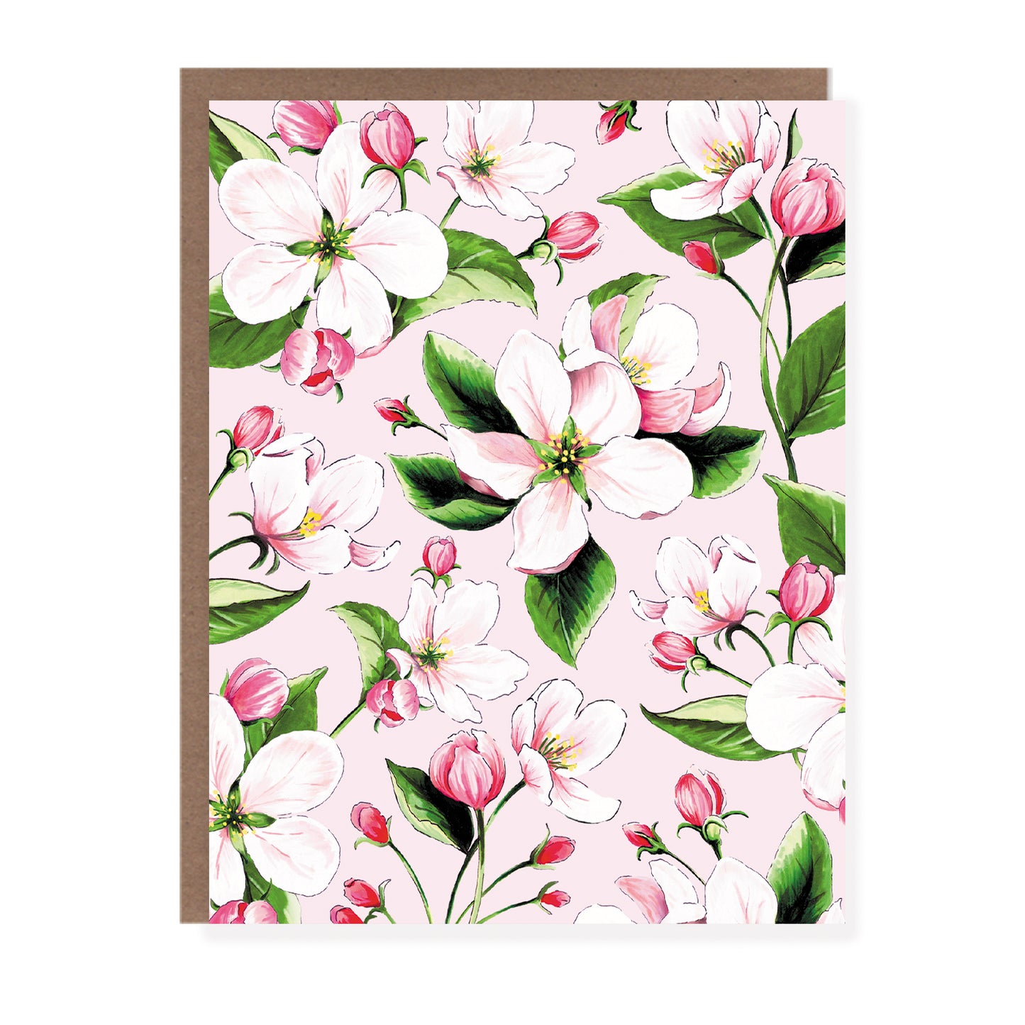 Apple Blossom Floral Card - Case of 6